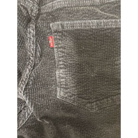 Levi's 721 Jeans 32x30 Black Corduroy Mid Rise Straight Fit Preppy Casual Pants - Picture 7 of 9